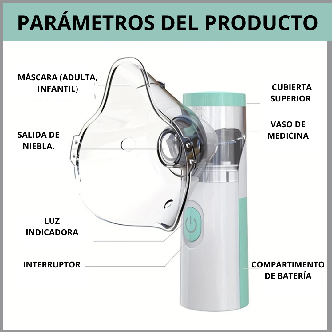 Nebulizador Inalador  Portátil AIRNEB
